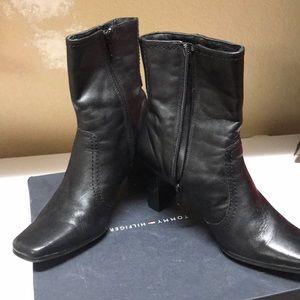 Black ankle boots heels